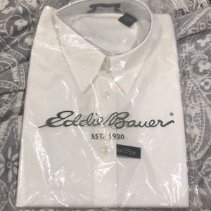 Eddie Bauer Tall Large White Button down